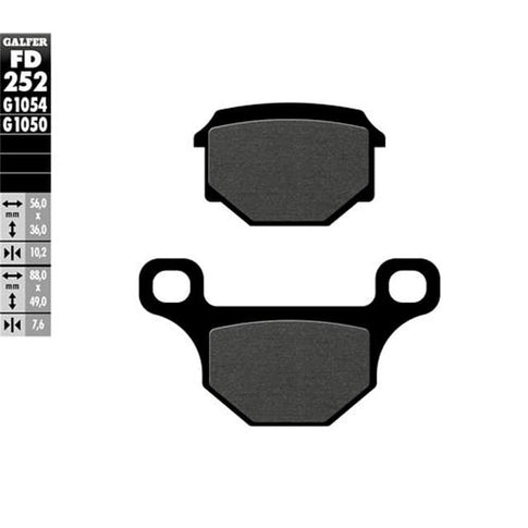 Pastillas de freno Derbi GPR 125 R >2009 Galfer FD252G1050
