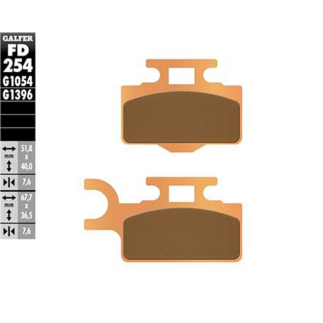 Pastillas de freno delanteras Kawasaki KX 65 >2000 Galfer - sinterizadas FD254G1396