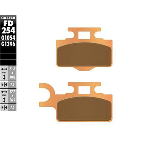 Pastillas de freno delanteras Kawasaki KX 65 >2000 Galfer - sinterizadas FD254G1396