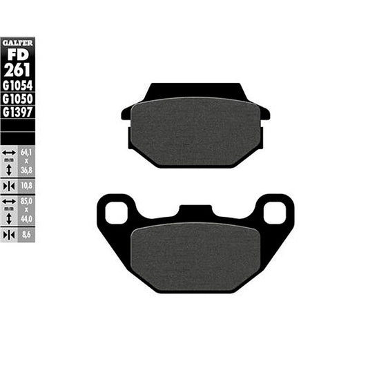 Pastillas de freno Kymco Agility 125 09-17 Galfer - semi-metal FD261G1054