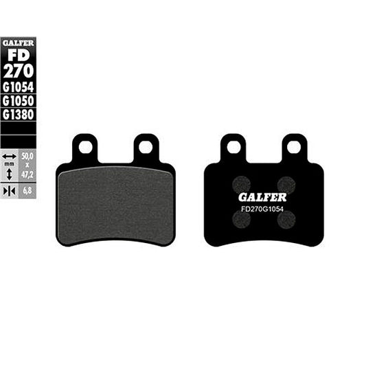 Pastillas de freno traseras Derbi Senda DRD PRO >2008 Galfer - semi-metal FD270G1054