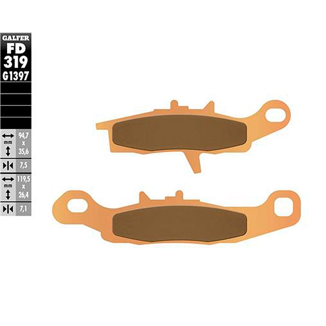 Pastillas de freno Kawasaki KFX 450 R >2007 Galfer FD319G1397