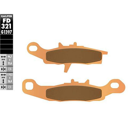 Pastillas de freno delanteras Kawasaki KFX 450 R >2007 Galfer FD321G1397