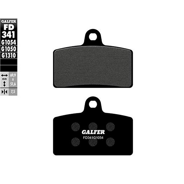 Pastillas de freno delanteras Derbi GPR 50/125 R Galfer - semi-metal FD341G1054