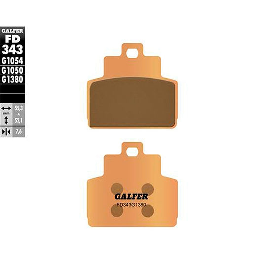 Pastillas de freno traseras Piaggio X10 125/350/500 >2012 Galfer - sinterizadas FD343G1380