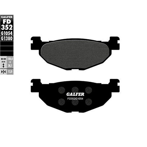 Pastillas de freno traseras Yamaha T-Max 04-11 Galfer - organicas FD352G1054