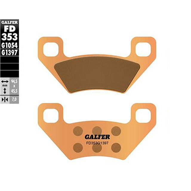 Pastillas de freno Polaris Sportsman 6x6 500 00-08 Galfer FD353G1397