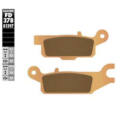 Pastillas de freno Yamaha R Raptor 250 >2008 Galfer - sinterizadas FD378G1397