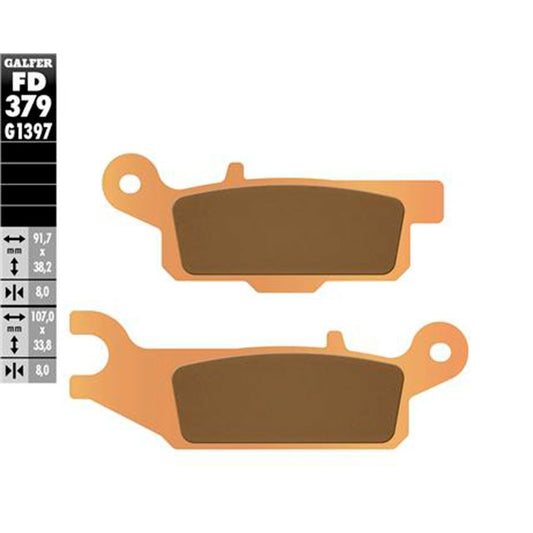 Pastillas de freno delanteras Yamaha R Raptor 250 >2008 Galfer - sinterizadas FD379G1397