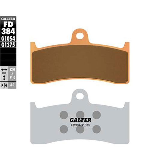 Pastillas de freno MV Agusta Brutale 910 >2006 Galfer - sinterizadas FD384G1375