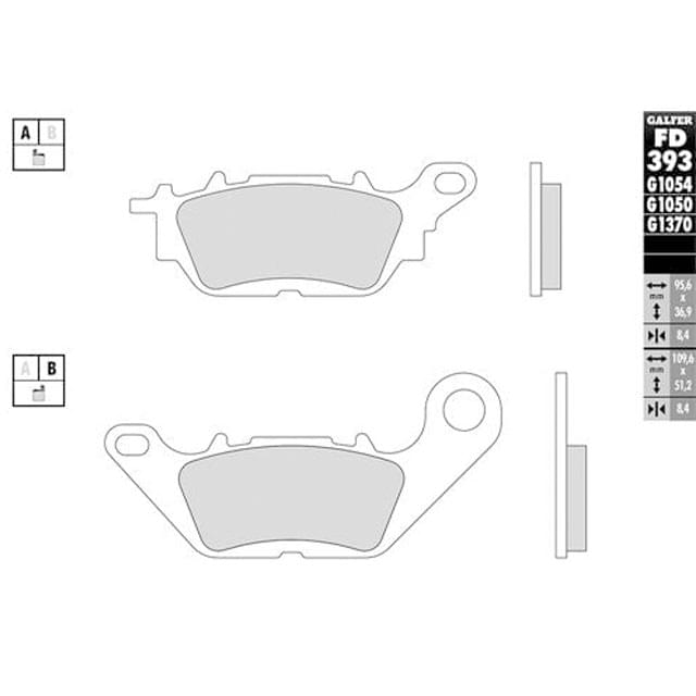 Pastillas de freno Yamaha N-Max 125/150 >2015 Galfer - semi-metal