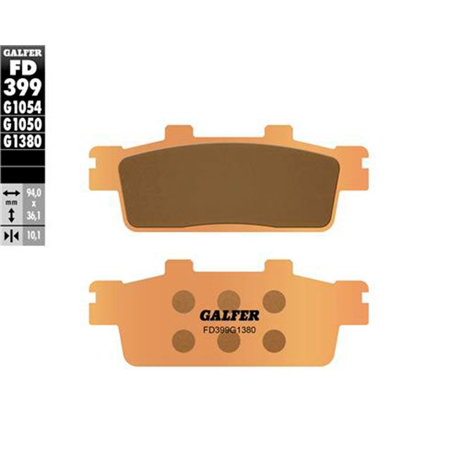Pastillas de freno traseras Daelim S3 125 FI 125/250 12-14 Galfer - sinterizadas FD399G1380