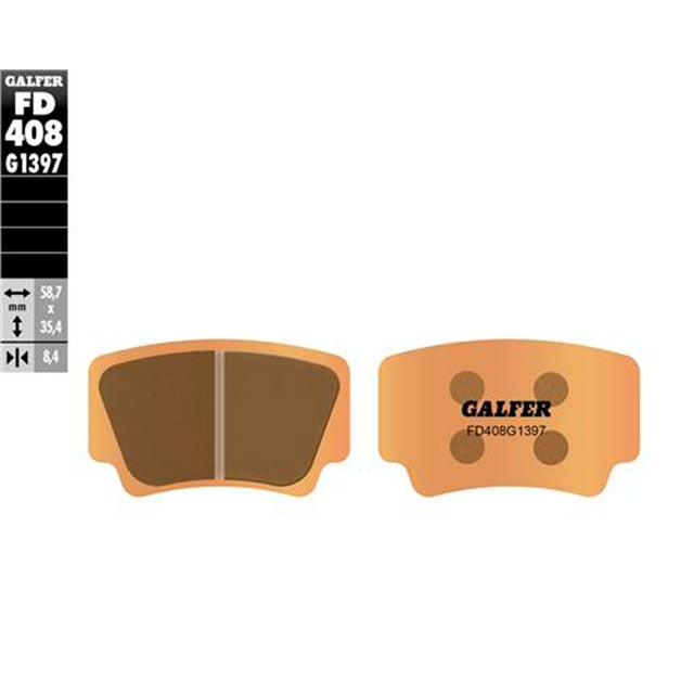 Pastillas de freno traseras KTM 450/505 SX >2008 Galfer FD408G1397