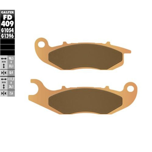 Pastillas de freno Aprilia SR GT 125/200 >2022 Galfer - sinterizadas FD409G1396