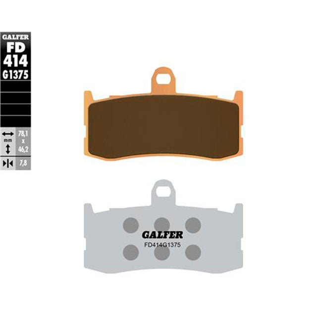 Pastillas de freno delanteras Triumph Daytona 675 >2009 Galfer FD414G1375