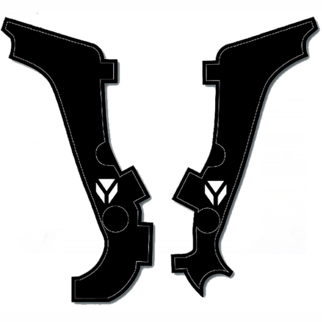 Adhesivos chasis Pitbike YCF Factory Negro FGKFP-BK