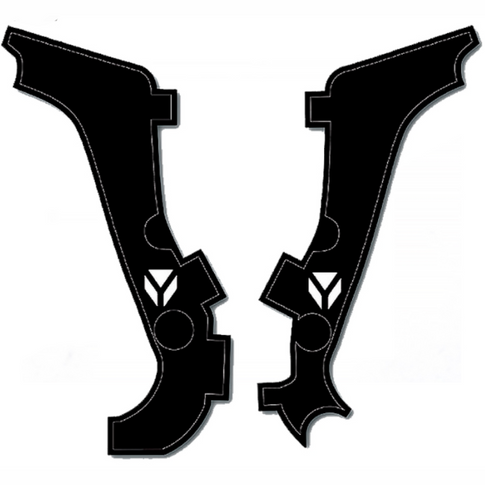 Adhesivos chasis Pitbike YCF Factory Negro FGKFP-BK