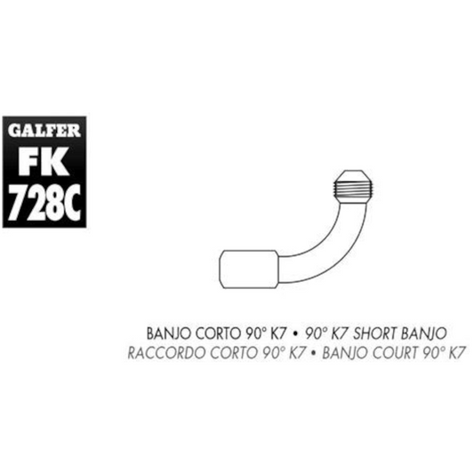 Banjo 90º corto laton Galfer FK003D728C