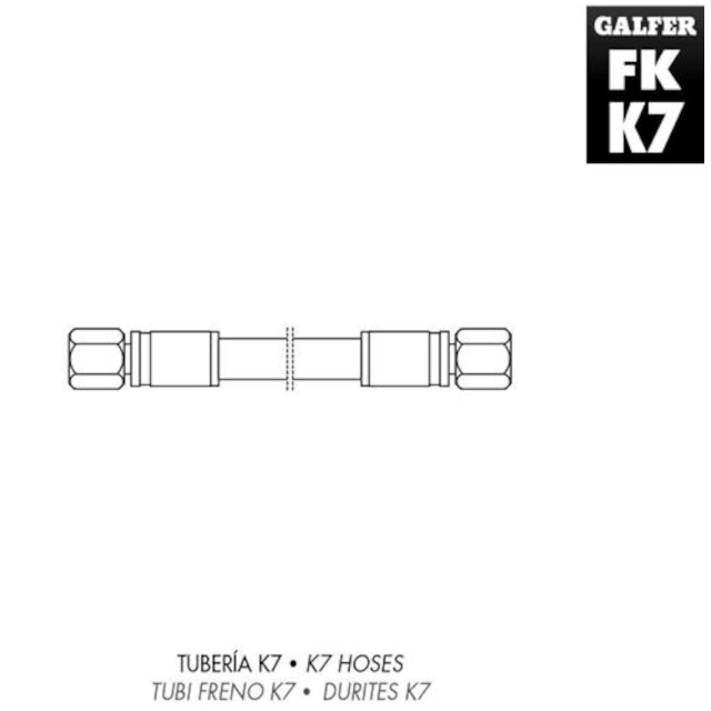 Latiguillo de freno K7 180cm sin terminales Galfer - negro FK180K0011
