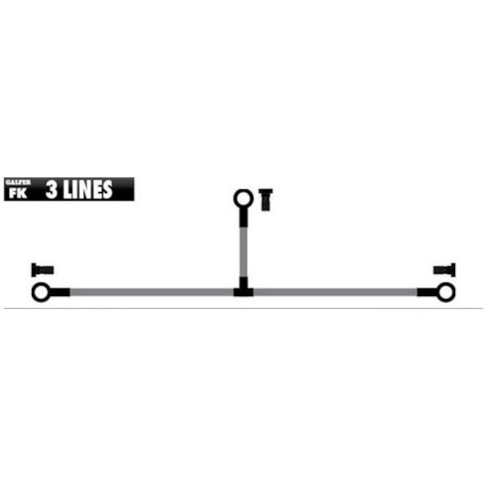 Latiguillos de freno traseros Honda SH 300 07-15 Galfer - rojo