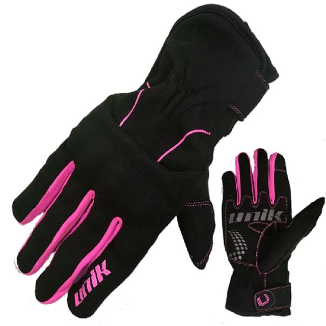 Guantes de mujer Unik C-68 - negro-rosa