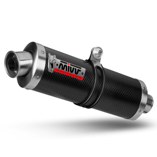 Escape MIVV Slip-On Oval Honda CBF 600 04-10 (CE) - carbono
