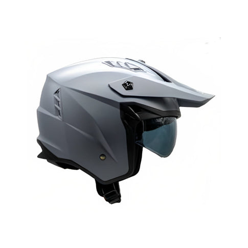 Capacete Trial Unik Pluton DV - cinzento mate