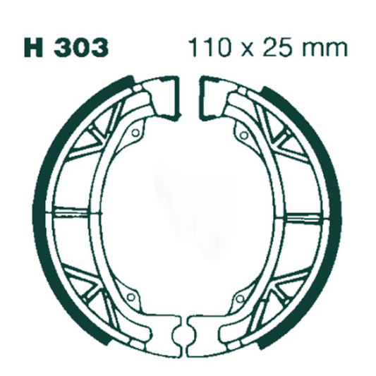 Zapatas de freno traseras Sym Jet 4 / Honda SFX 50 EBC H303