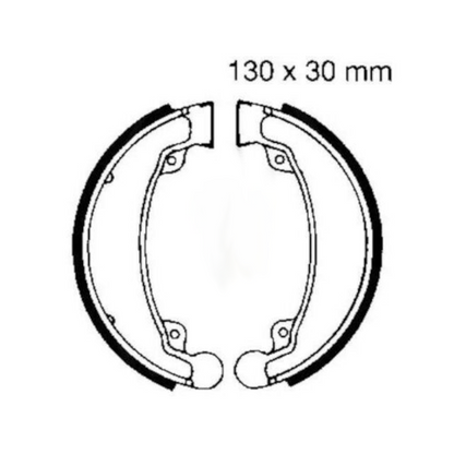 Zapatas de freno traseras Daelim VL 125 Daystar / Honda CB 125 EBC H310