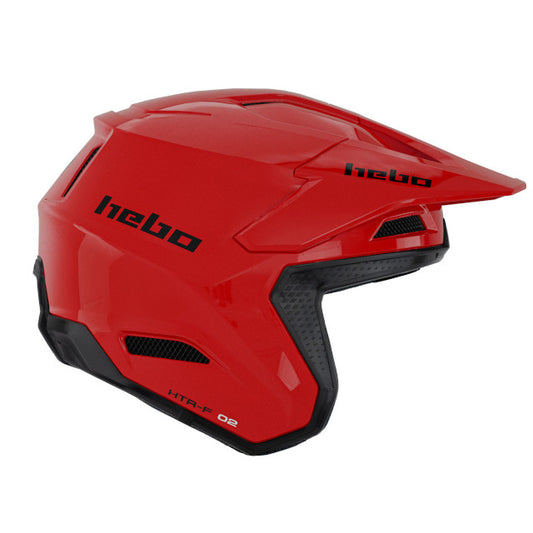 Casco trial Hebo Zone Pro monocolor - rojo