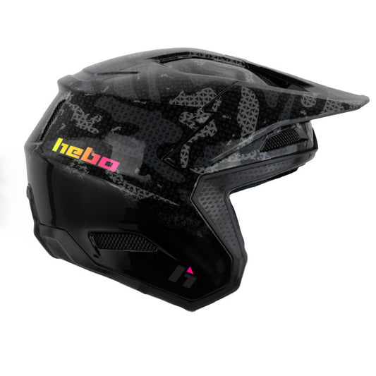 Casco trial Hebo Zone Pro Camo - negro