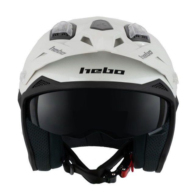 Casco trial Hebo Zone 5 monocolor - blanco