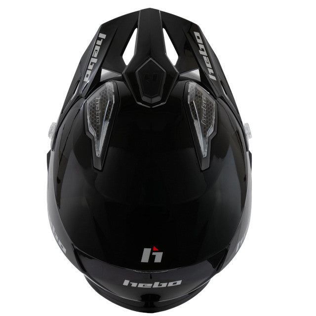 Casco trial Hebo Zone 5 monocolor - negro brillo