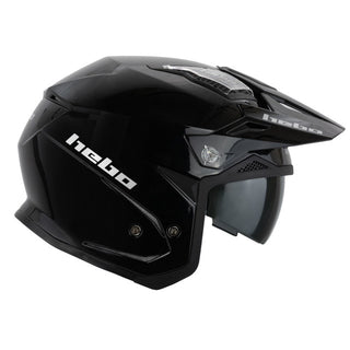 Casco trial Hebo Zone 5 monocolor - negro brillo