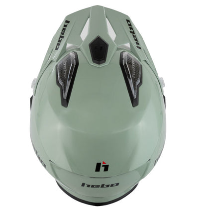 Casco trial Hebo Zone 5 monocolor - verde
