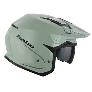 Casco trial Hebo Zone 5 monocolor - verde