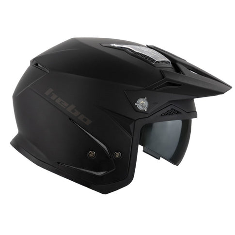 Casco trial Hebo Zone 5 monocolor - negro mate