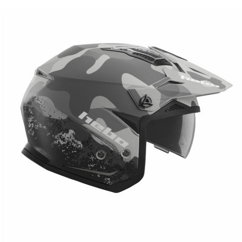 Casco trial Hebo Zone 5 camo - negro
