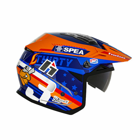 Casco trial Hebo Zone 5 Toni Bou - azul