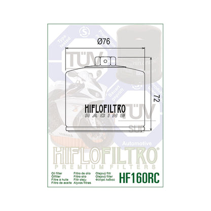 Filtro de aceite BMW F 700 / F 800 / R 1200 GS / R 1250 RC Hiflofiltro