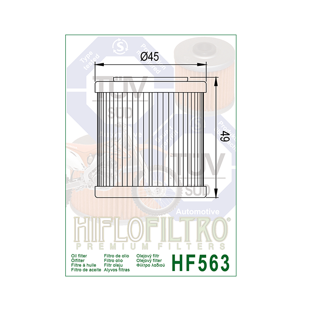 Filtro de aceite Aprilia RS4 11-16 / SXV 450-550 Hiflofiltro