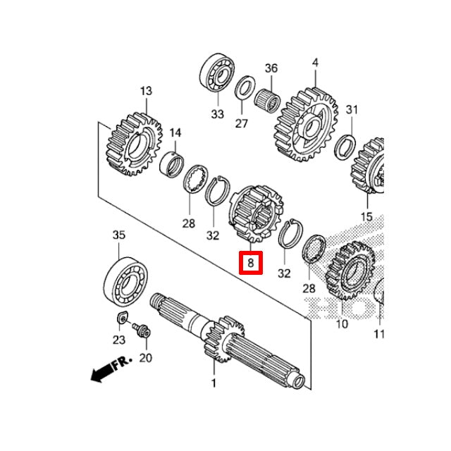 Engranaje transmisión Honda CRF 450 R 09-10 Z-17 23441-MEN-A30