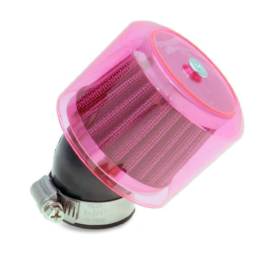 Filtre à air courbé 45º d=34/35mm Octane - rouge-transparent