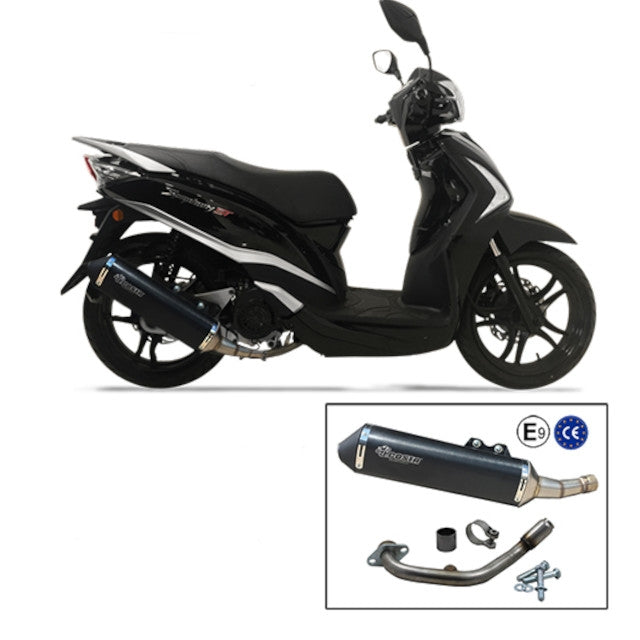 Échappement Sym Symphony 125i E4 16-20 JCosta homologué - Aluminium noir