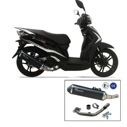 Escape Sym Symphony 125i E4 16-20 JCosta homologado - Aluminio negro JC6622IESTRACING