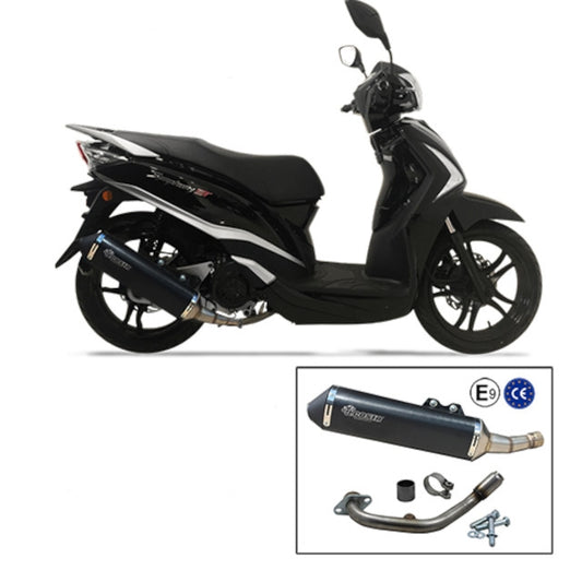 Escape Sym Symphony 125i E4 16-20 JCosta approved - Black aluminium