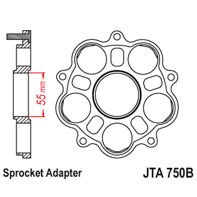 Portacoronas Ducati JTA750B JT Sprockets JTA750B