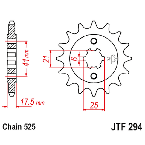Piñon de Acero 14 Dientes JTF294 JT Sprockets JTF294.14