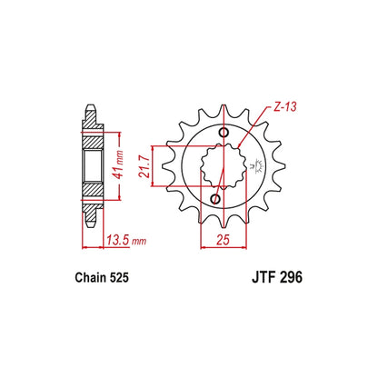 Piñon Honda VT 600 Shadow 15-Z JT Sprockets JTF296.15