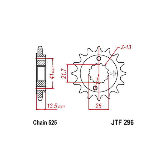 Piñon Honda VT 600 Shadow 15-Z JT Sprockets JTF296.15